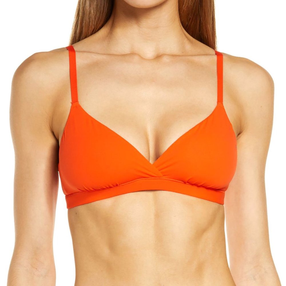 FITS EVERYBODY TRIANGLE BRALETTE - Neon Orange - Size L